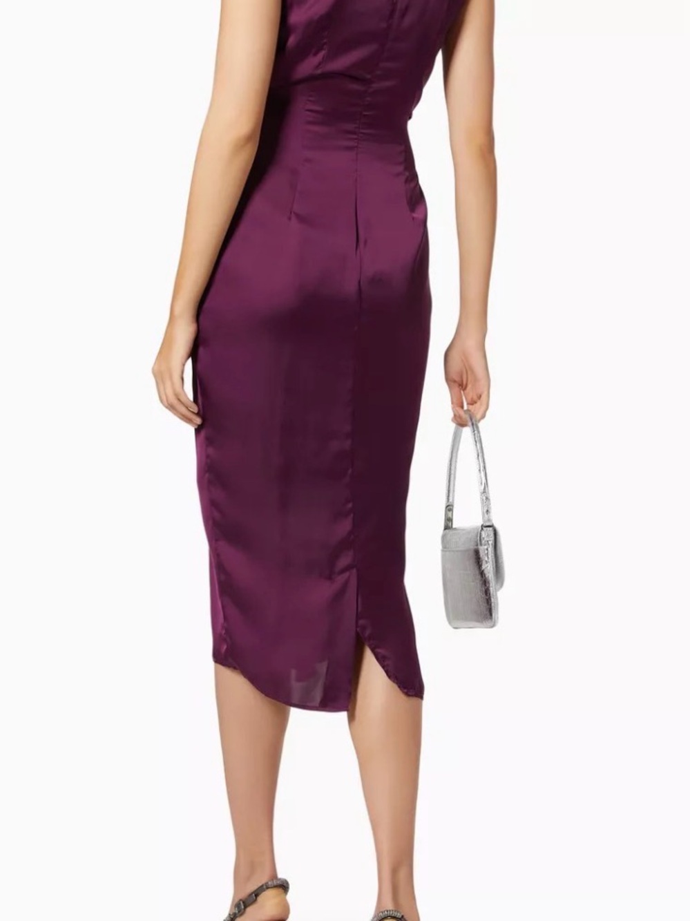 ANDREA IYAMAH Reni Plum Dress in Satin NWT Small - Picture 8 of 13
